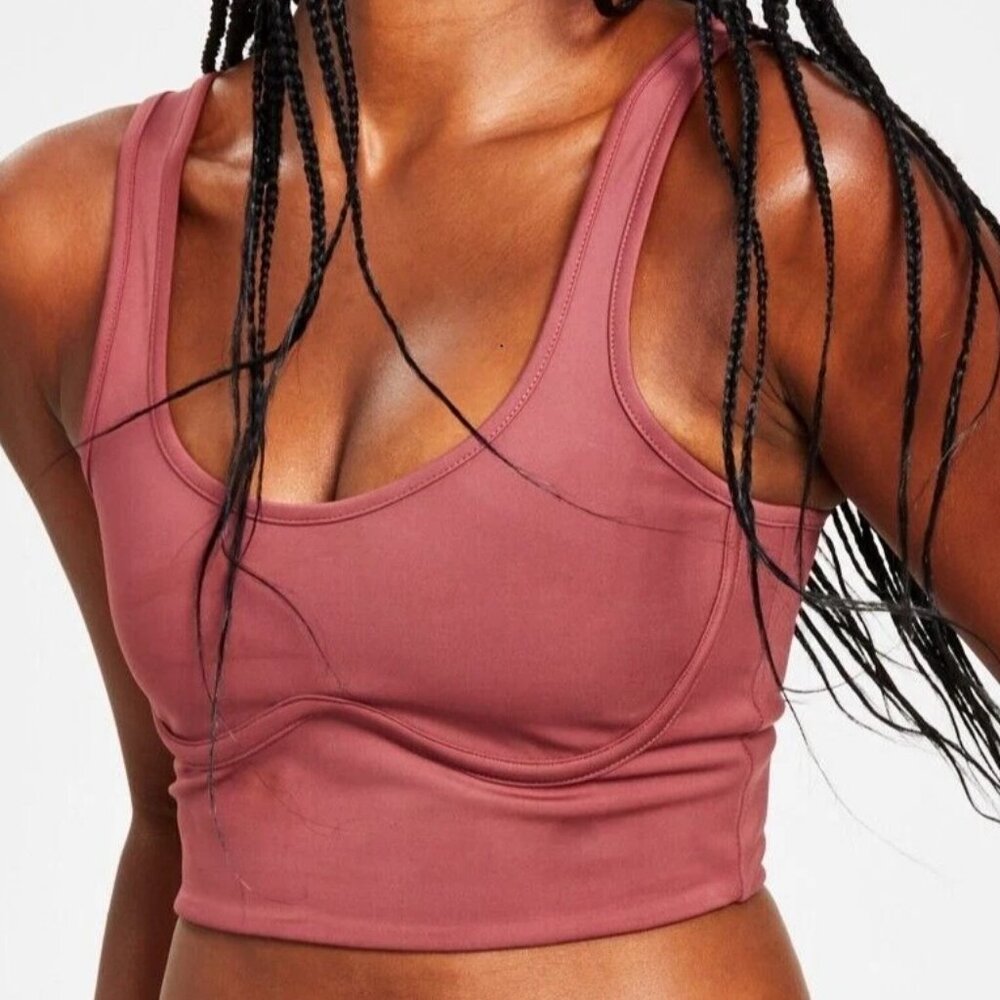 Jenni Style Not Size Women's Corset Bra Crop Top, Sunsweet Plum, Large